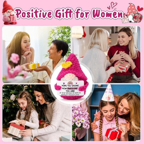 Inspirational Crochet Gnome Pumpkin Gifts - Positive Emotional Support Decor - Picture 9 of 9